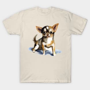 Chihuahua Watercolor Painting - Dog Lover Gifts T-Shirt